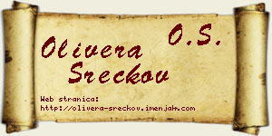Olivera Srećkov vizit kartica